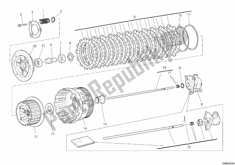 Todas las partes para Embrague de Ducati Multistrada 1200 USA 2011